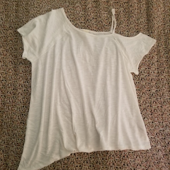 Free People White Asymmetrical Tee - Picture 5 of 6